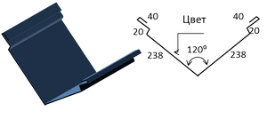 Ендова внутренняя фигурная Е-2