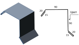 Планка примыкания к стене ППС-1