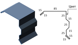 Планка торцевая декоративная ПТ-2